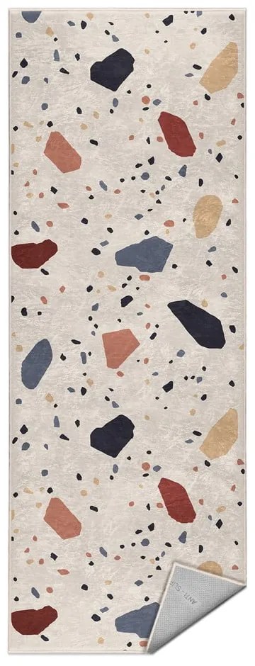 Krémszínű mosható futószőnyeg 80x200 cm Cracked Terrazzo – Mila Home