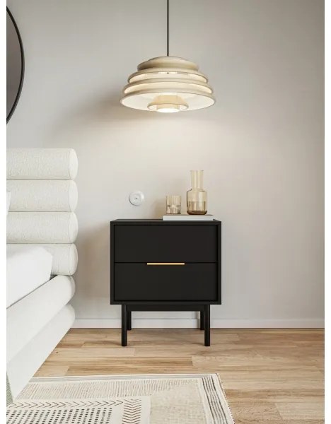 ELI fekete éjjeliszekrény