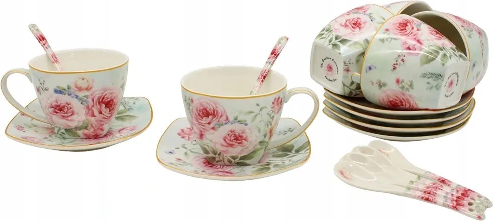 Luxus teáskészlet, Rózsa