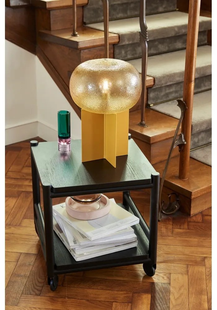 Narancssárga asztali lámpa üveg búrával (magasság 36 cm) Podium – Hübsch