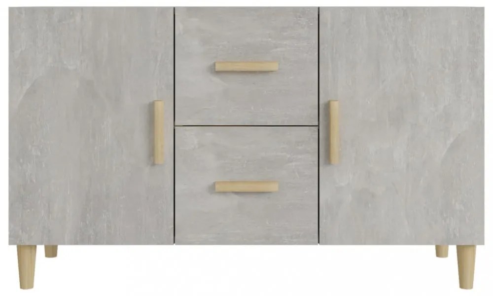 betonszürke szerelt fa tálalószekrény 100 x 36 x 60 cm