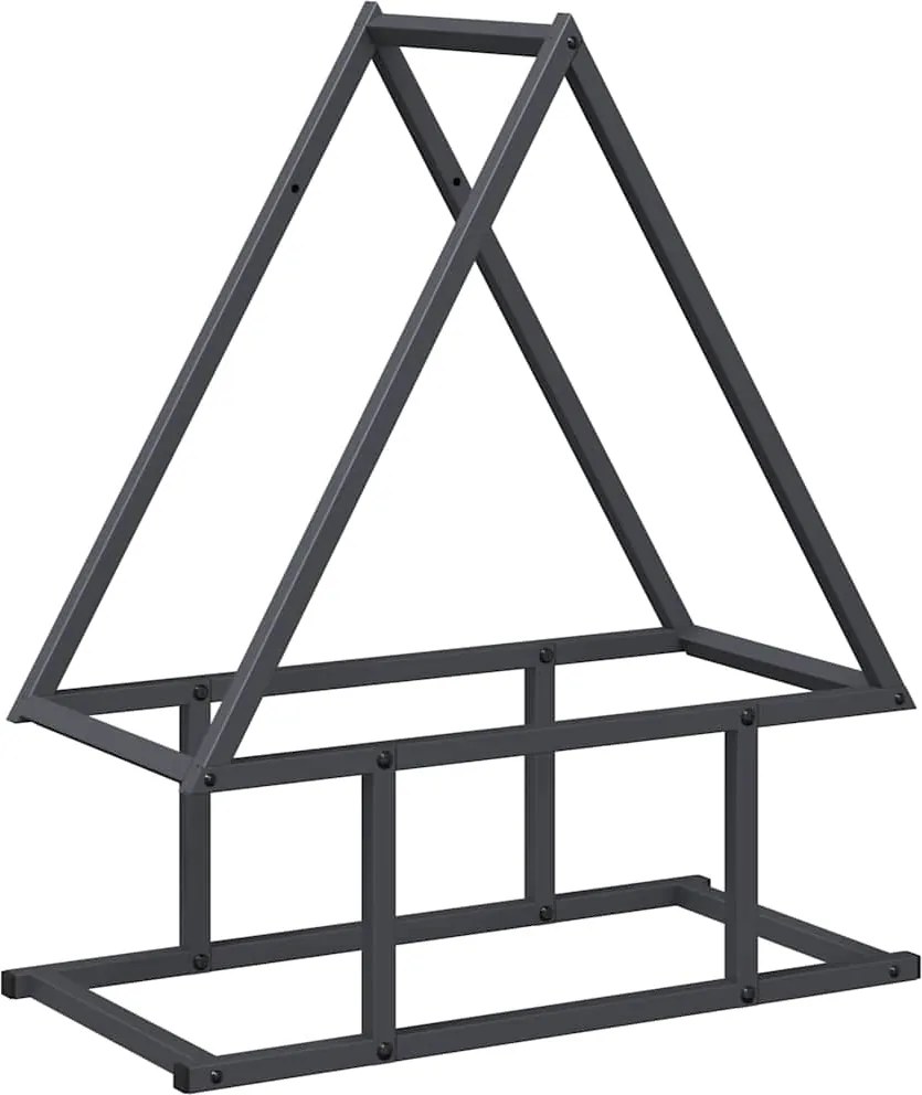 vidaXL antracitszürke hidegen hengerelt acél tűzifatároló 50x25x60 cm
