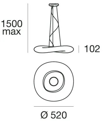 Linea Light 8005 - LED Dimmelhető csillár zsinóron MR. MAGOO LED/23W/230V