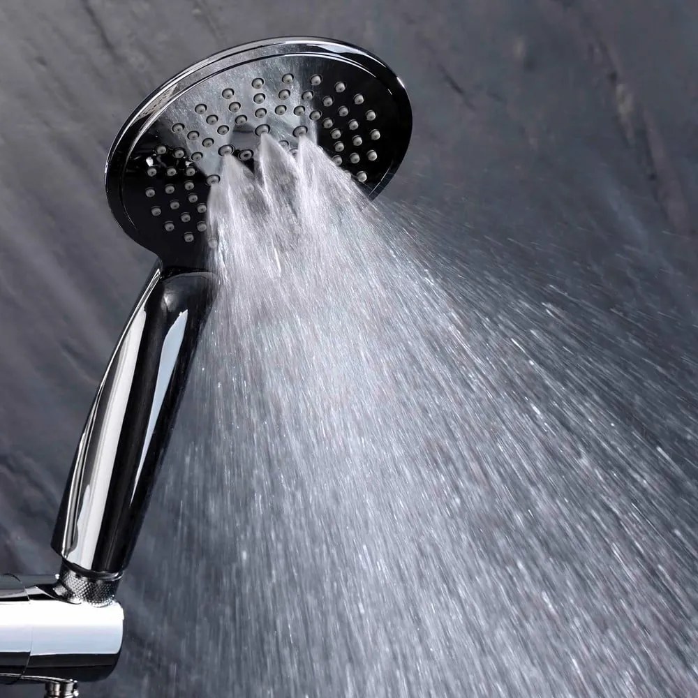 Matt ezüstszínű műanyag zuhanyszett kézi tussal 70 cm Hydro – douceur d'intérieur