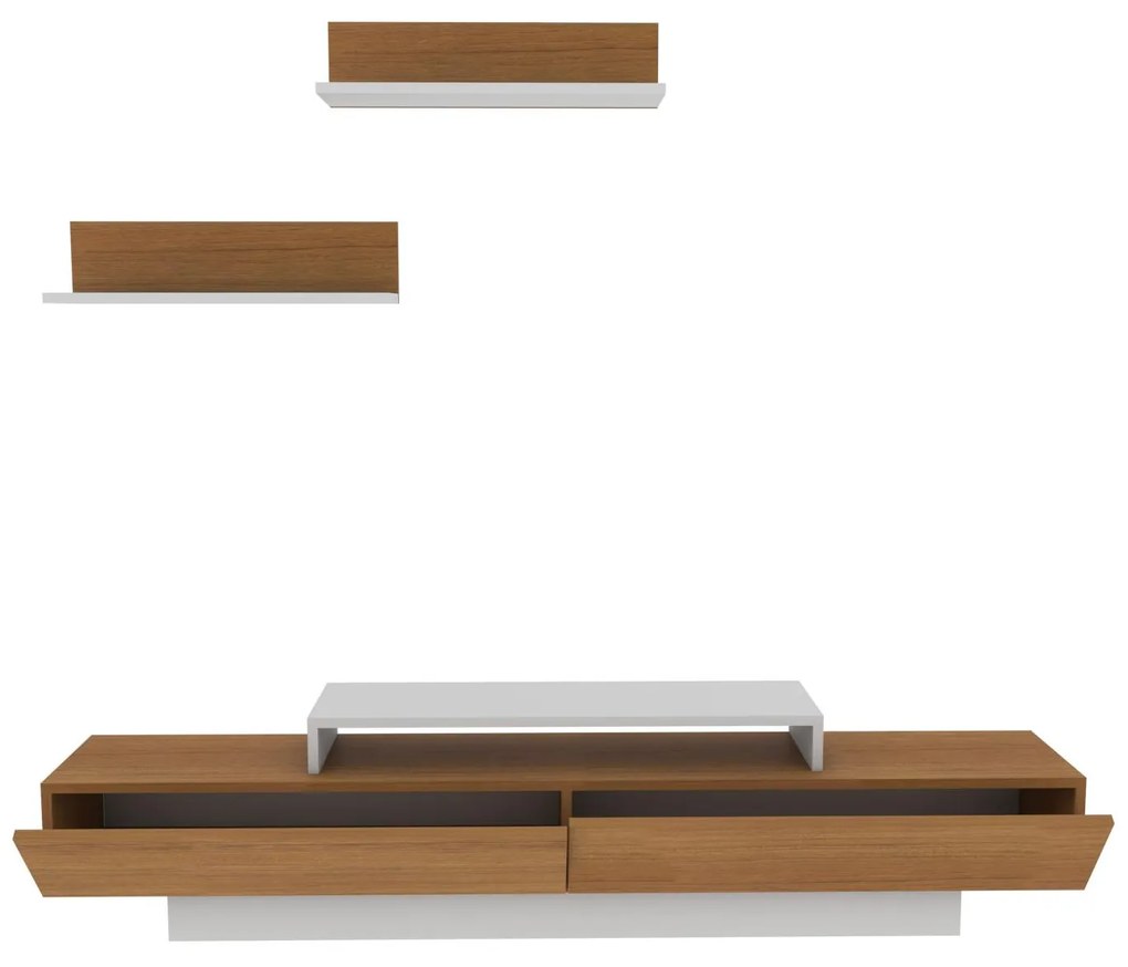 Nappali fal Lusalona (fehér + teak). 1107307