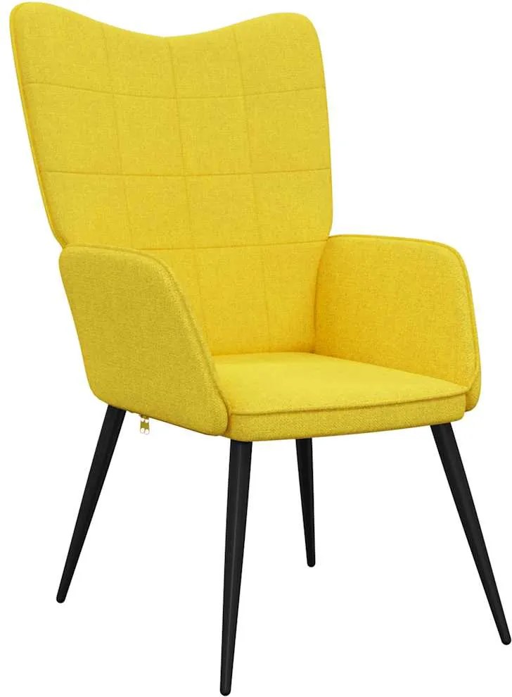 vidaXL mustársárga szövet pihenőfotel