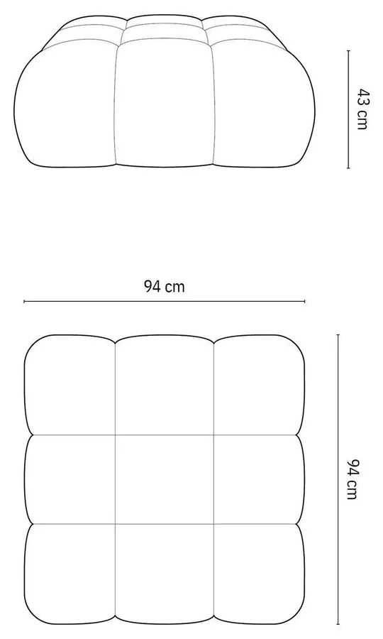 Zöld buklé moduláris lábtartó Bellis – Micadoni Home