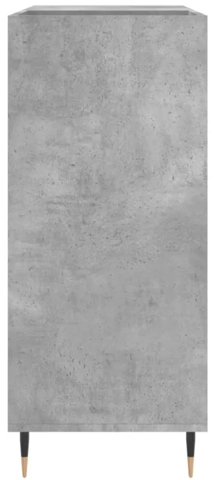 betonszürke szerelt fa hanglemezszekrény 84,5 x 38 x 89 cm