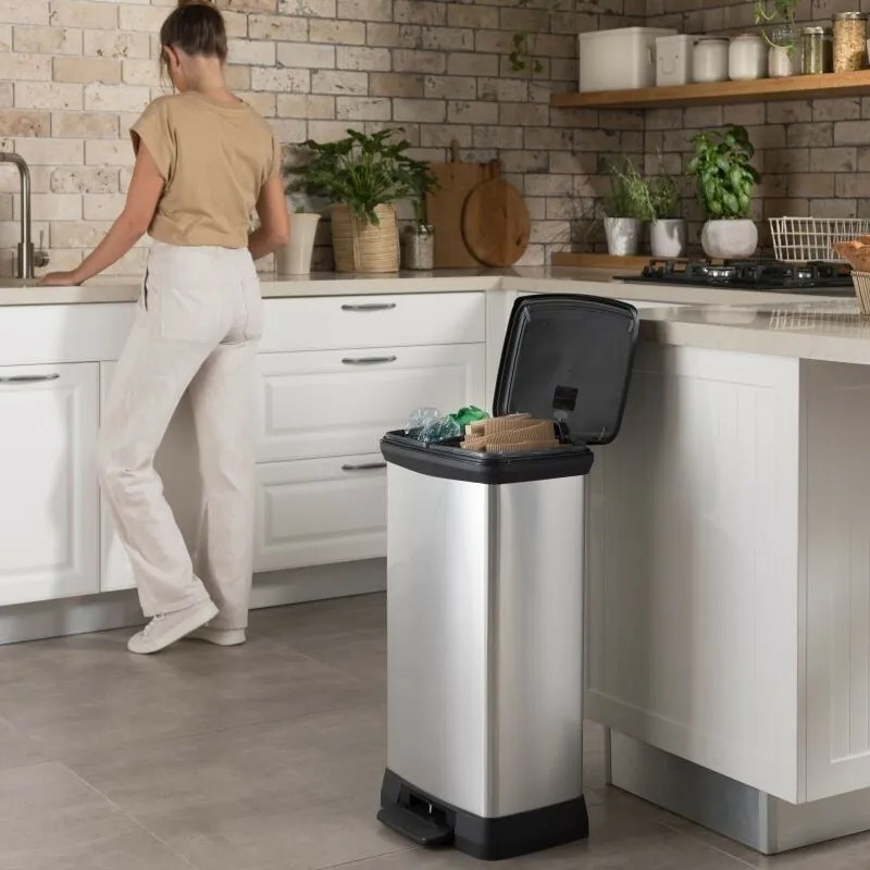 Curver DECO BIN pedálos kuka, 23 + 23 l