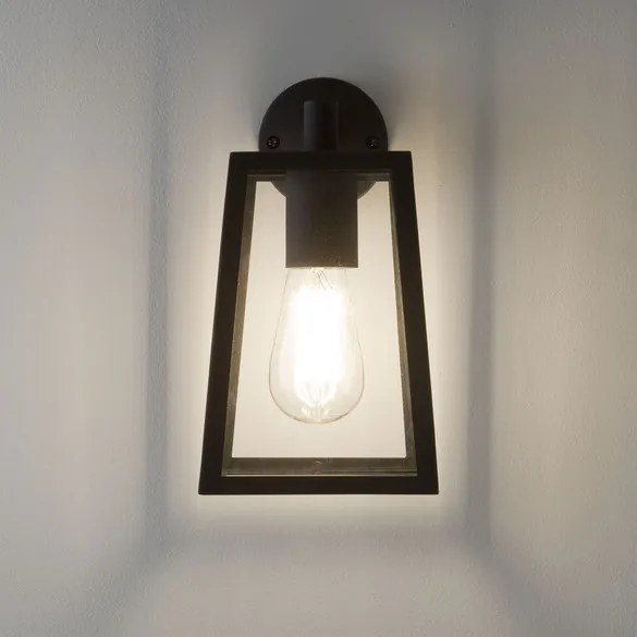 ASTRO LIGHTING 1306001 CALVI Klasszikus Kültéri Fali Lámpa Fekete, Átlátszó E27 IP23