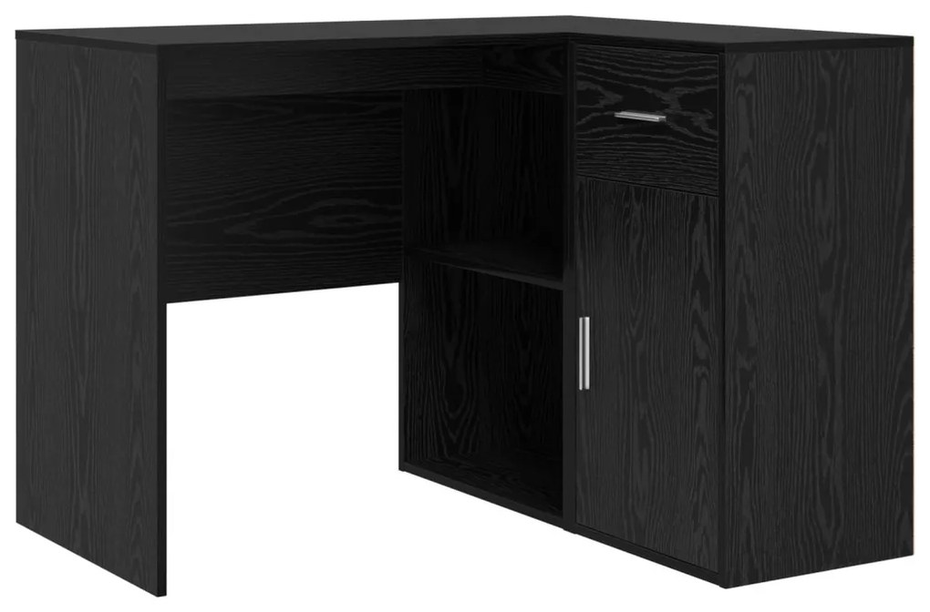 Sarok íróasztal Fekete tölgy 102x88x75 cm Forgácslap