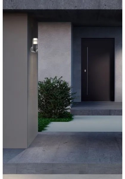 Redo 90201 - Kültéri lámpa érzékelővel TRITON 1xE27/28W/230V IP54 fekete