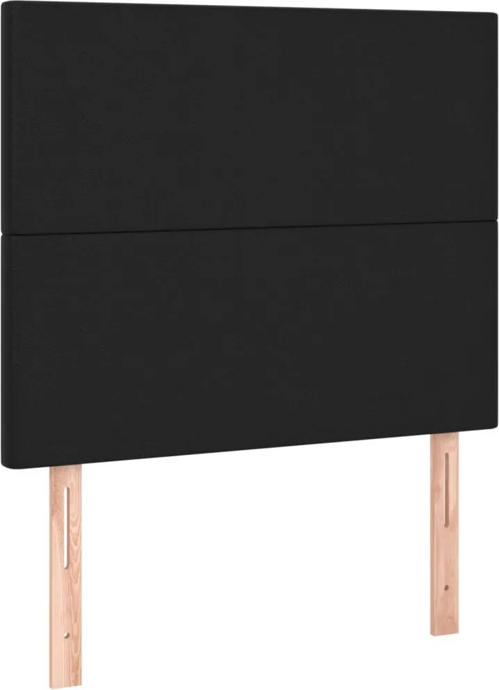 fekete műbőr fejtámla 80x5x118/128 cm