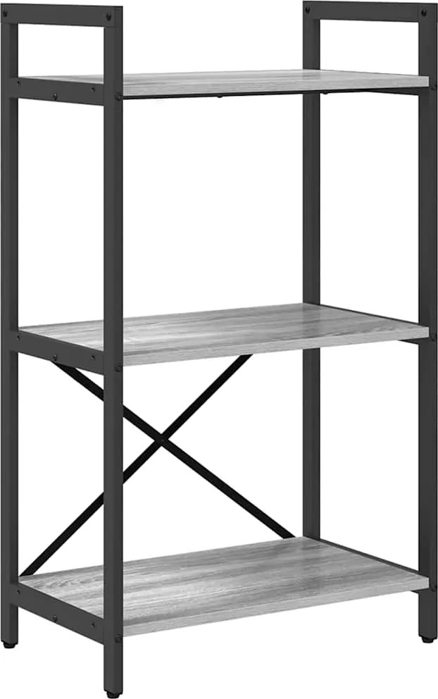 vidaXL Könyvespolc Szürke Sonoma 56 x 34 x 96 cm Faanyag