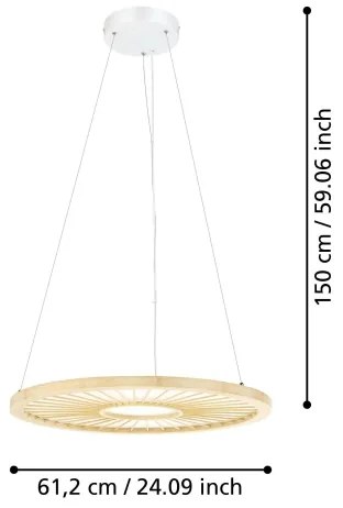 Eglo 390297 - LED Dimmelhető csillár zsinóron DEHESA LED/36W/230V 4000K