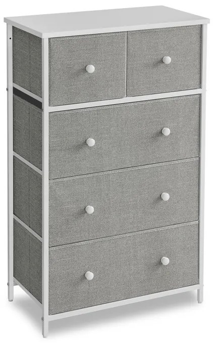 Szürke fém komód 56×30×93 cm GREY