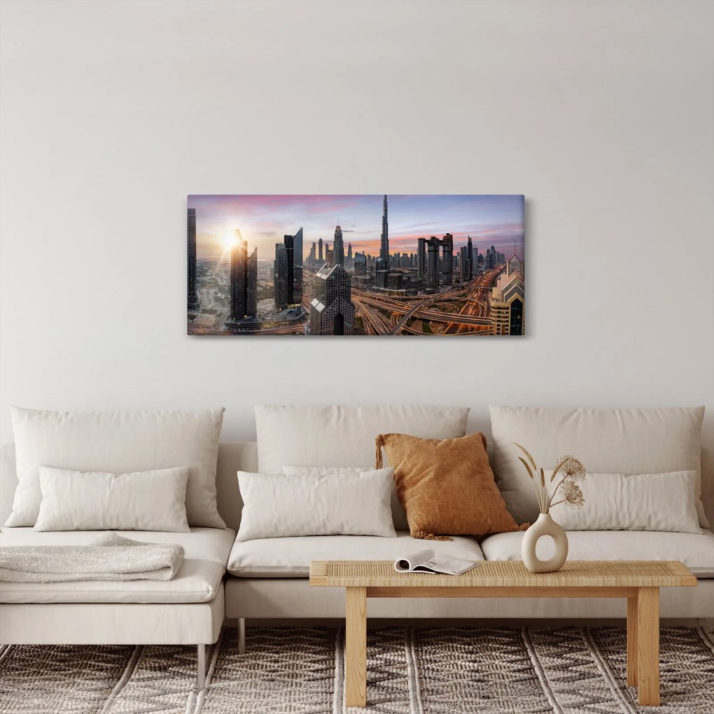 Kép - Dubai panorámája (120x50 cm)