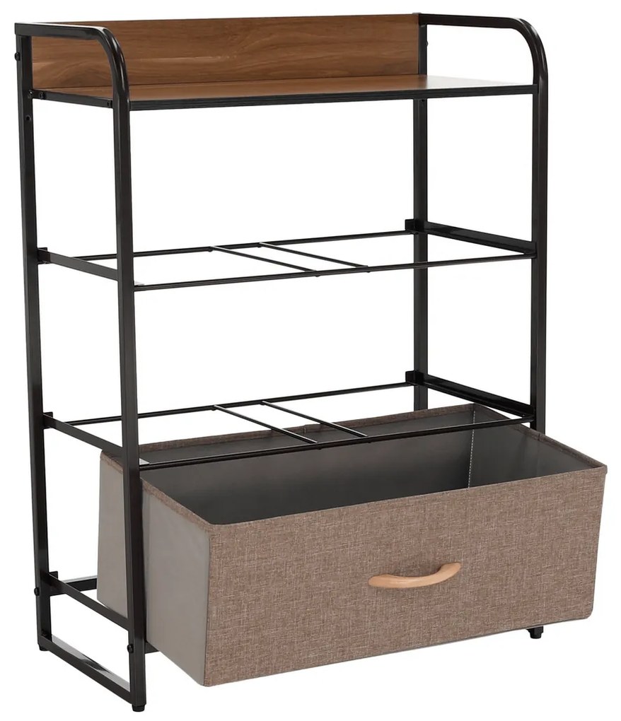 HAZEL TYP 2 szekrény szövet fiókokkal, barna, M