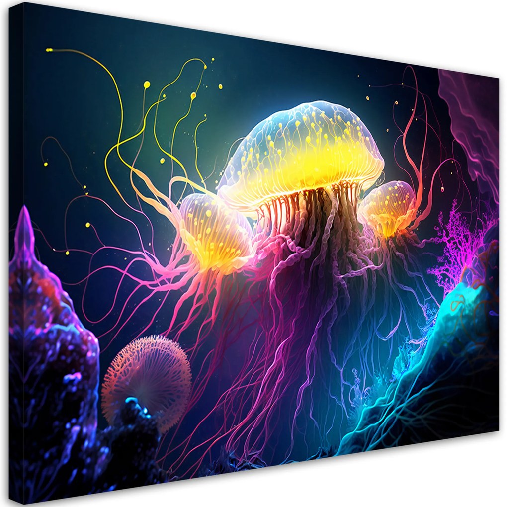 Gario Vászonkép Víz alatti medúzák Méret: 90 x 60 cm