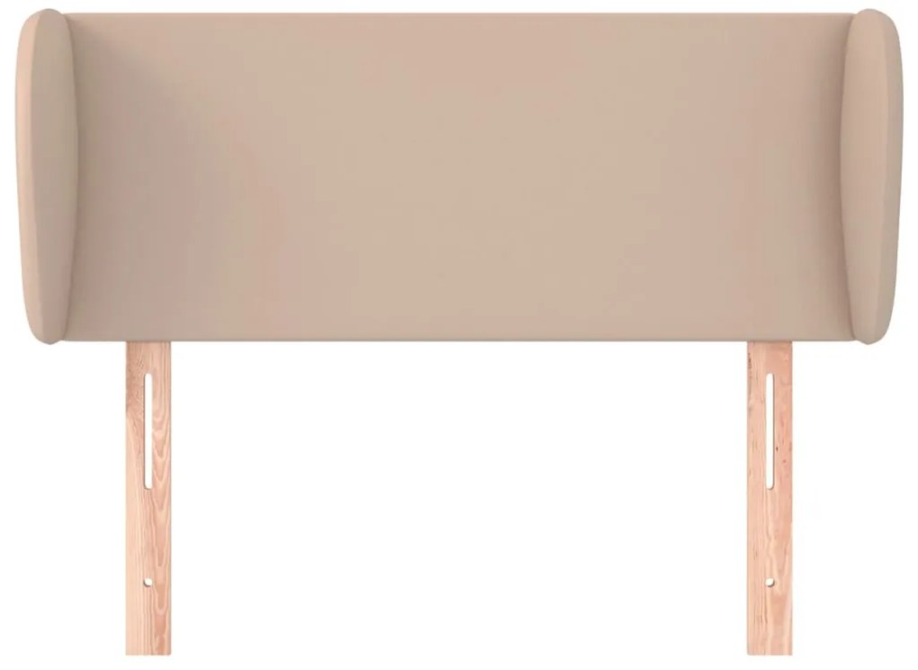cappuccino műbőr szárnyas fejtámla 83x23x78/88 cm