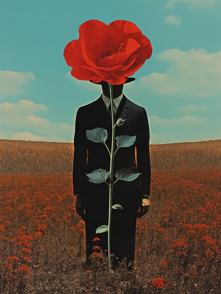 Poszter 75x100cm Megfigyelő a pipacs mögül