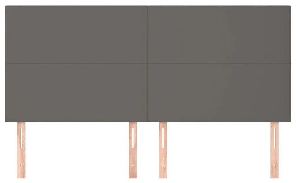 4 db szürke műbőr fejtámla 80 x 5 x 78/88 cm