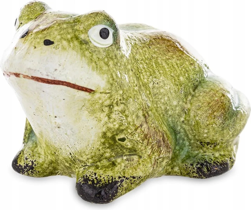 Béka figura béka fekvő kis pihenő szerencse szimbólum vicces figura