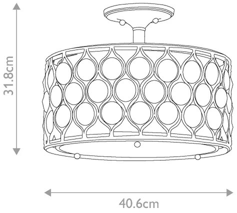 Feiss FE-LUCIA-SF - Felületre szerelhető csillár  LUCIA 3xE27/60W/230V