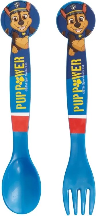 Mancs Őrjárat Pup Power műanyag evőeszköz készlet - 2 darabos