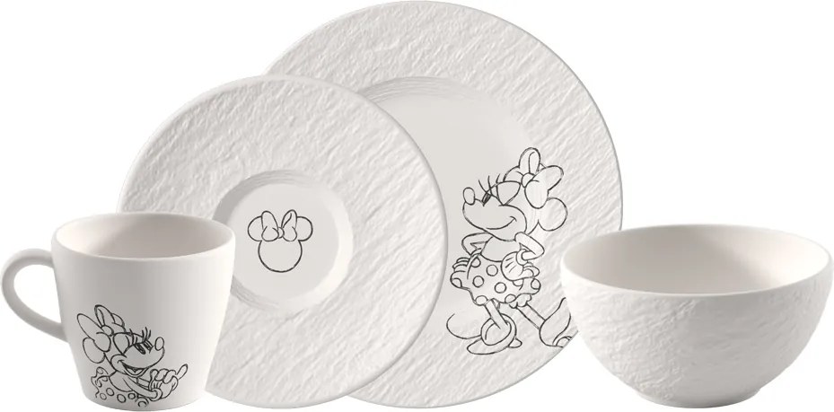 Manufacture Rock blanc reggelizőkészlet - Mickey egér, 4 darabos - Villeroy & Boch