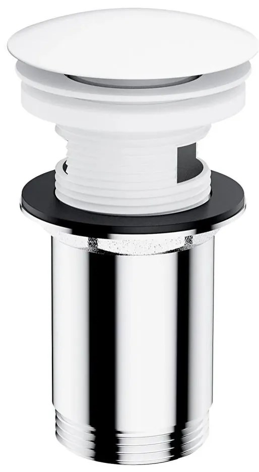 OMNIRES A706BM - CLICK-CLACK mosdóleeresztő 6,6 cm matt fehér