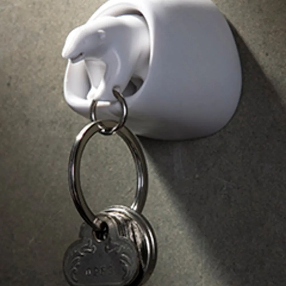 Polar Bear fehér kulcstartó fogas - Qualy&CO