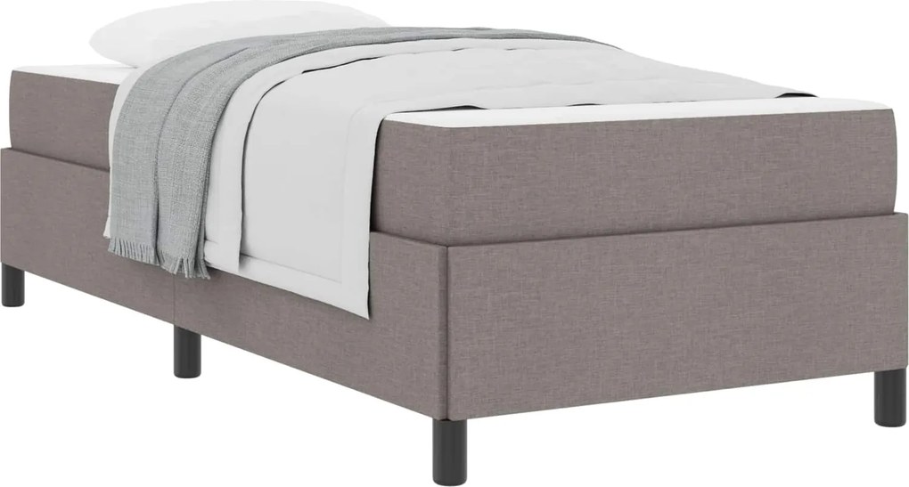 vidaXL Boxrugós ágy Tópszínű 80 x 200 cm szövet