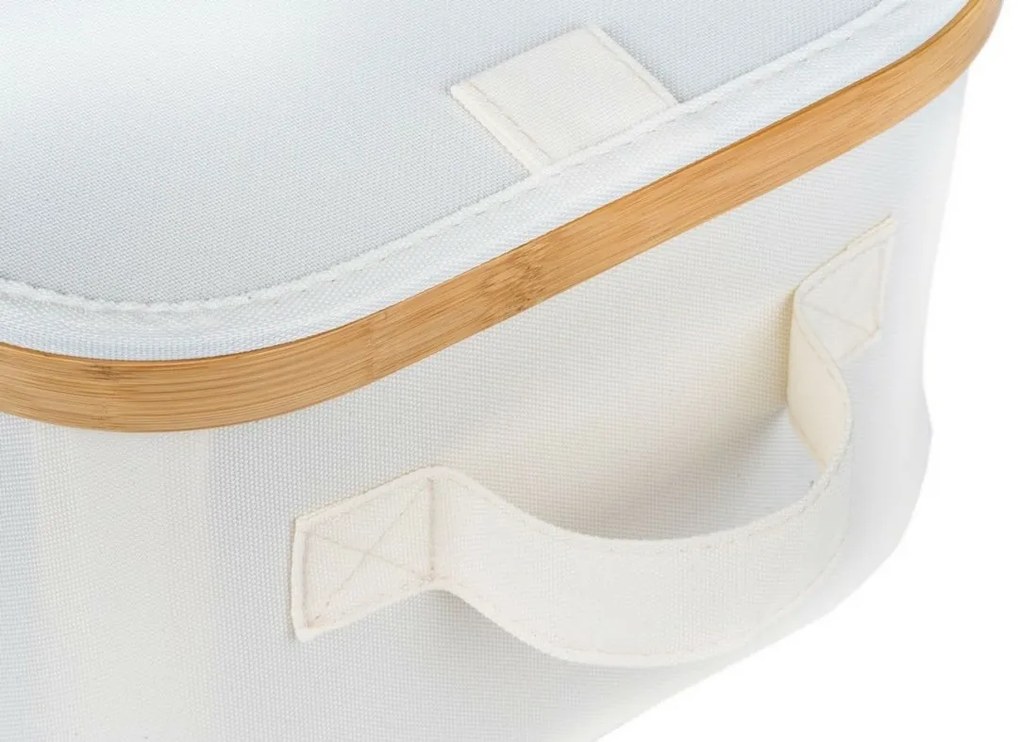 G21 tárolódoboz 30 x 15 x 15 cm, bambusz, fedéllel, bézs