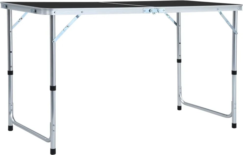 vidaXL összecsukható szürke alumínium kempingasztal 120 x 60 cm