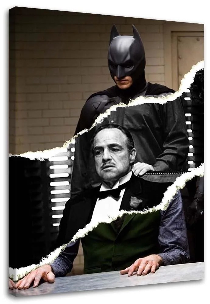 Gario Vászonkép Kollázs Batman és Keresztapa - Norrobey Méret: 70 x 100 cm