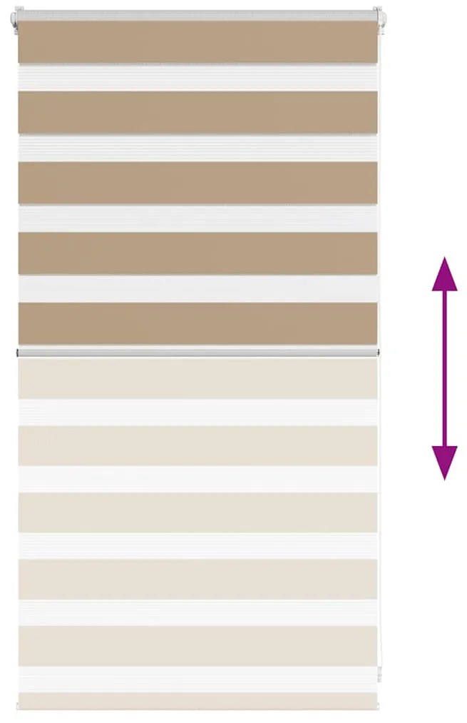 zebrafüggönnyel homokbarna szövetszélesség 80,9 cm poliészter