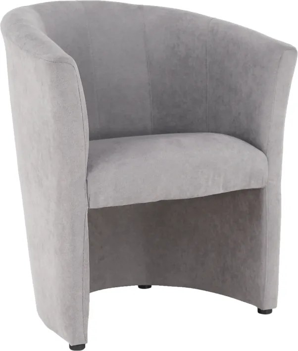 Klub fotel puffal, szürke, ROSE