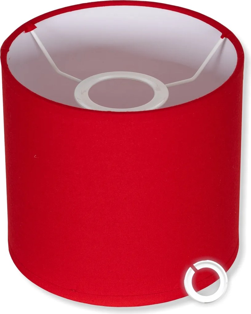 Lámpabúra álló függőlámpához Piros 20 cm e14 e27 Méretek