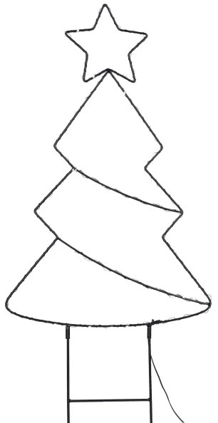 Solight 1V290 - LED kültéri karácsonyi dekoráció, 85xLED/3xAA, IP44, meleg fényű karácsonyfa