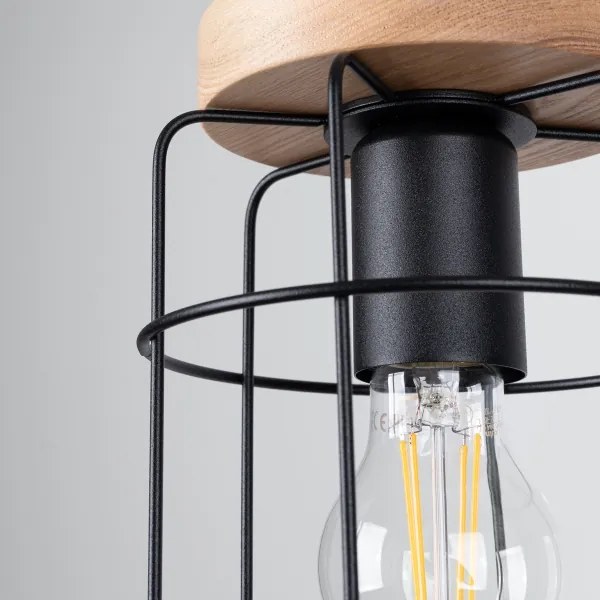 Sollux SL.1263 - Csillár zsinóron GOTTO 1xE27/15W/230V fekete