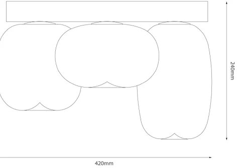 LED Mennyezeti lámpa VASO LED/12W/230V átm. 42 cm arany/füstös