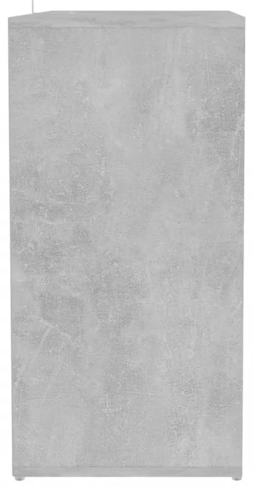 betonszürke szerelt fa cipősszekrény 60 x 35 x 70 cm