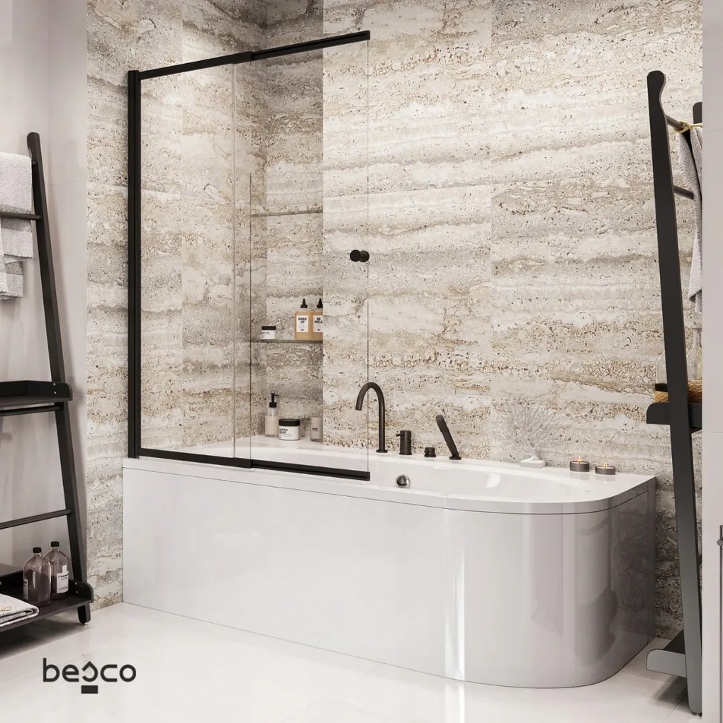 Kétrészes kádparaván Besco 100 x 150