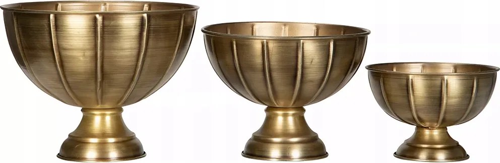 Virágtartó Tál retro vintage stílus arany nád növényekhez /3/