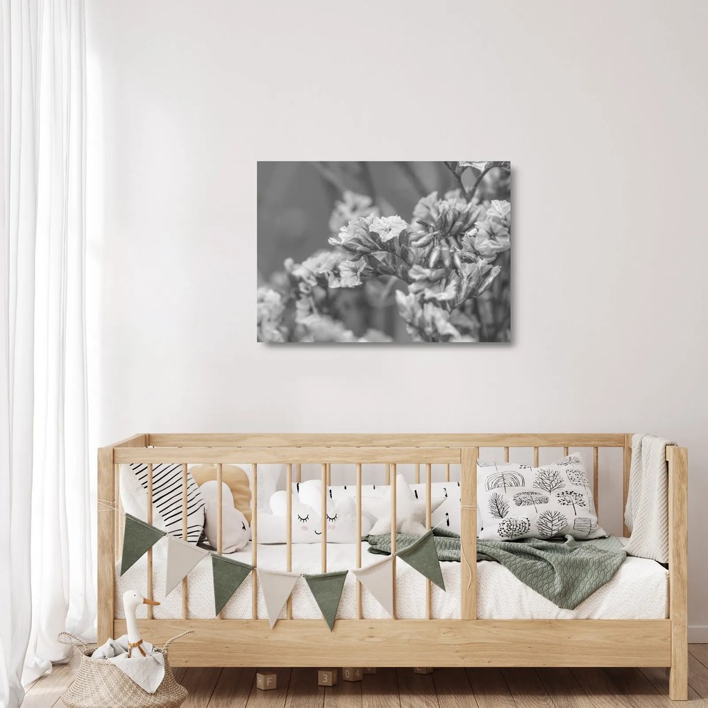 Üveg kép - Szárított virágok (70x50 cm)