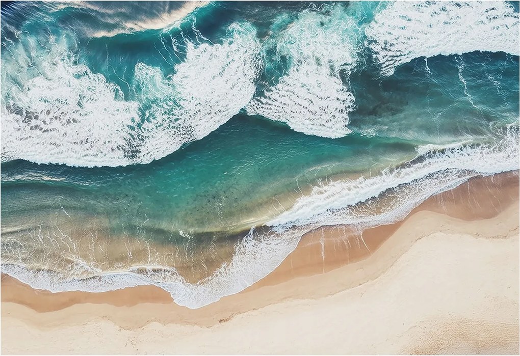 Fotótapéta Flizelina Nappali és Hálószoba Irodába Tengeri hullámok 152x104 Ragasztó