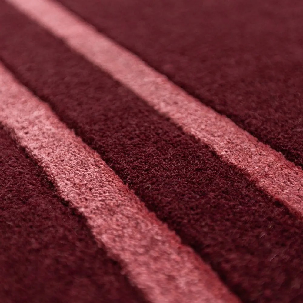 Borvörös kézi szövésű gyapjú szőnyeg 200x290 cm Gatsby – Flair Rugs