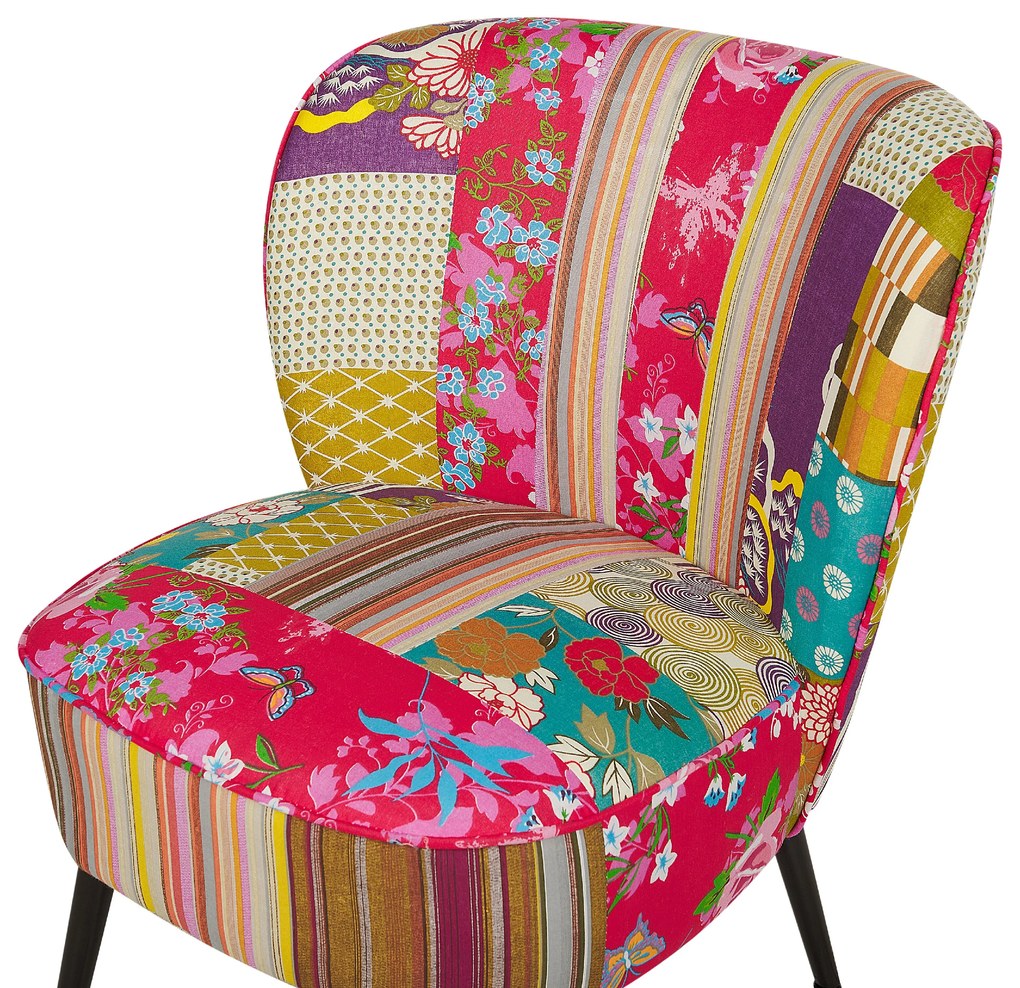 Színes kárpitozott patchwork fotel VOSS Beliani