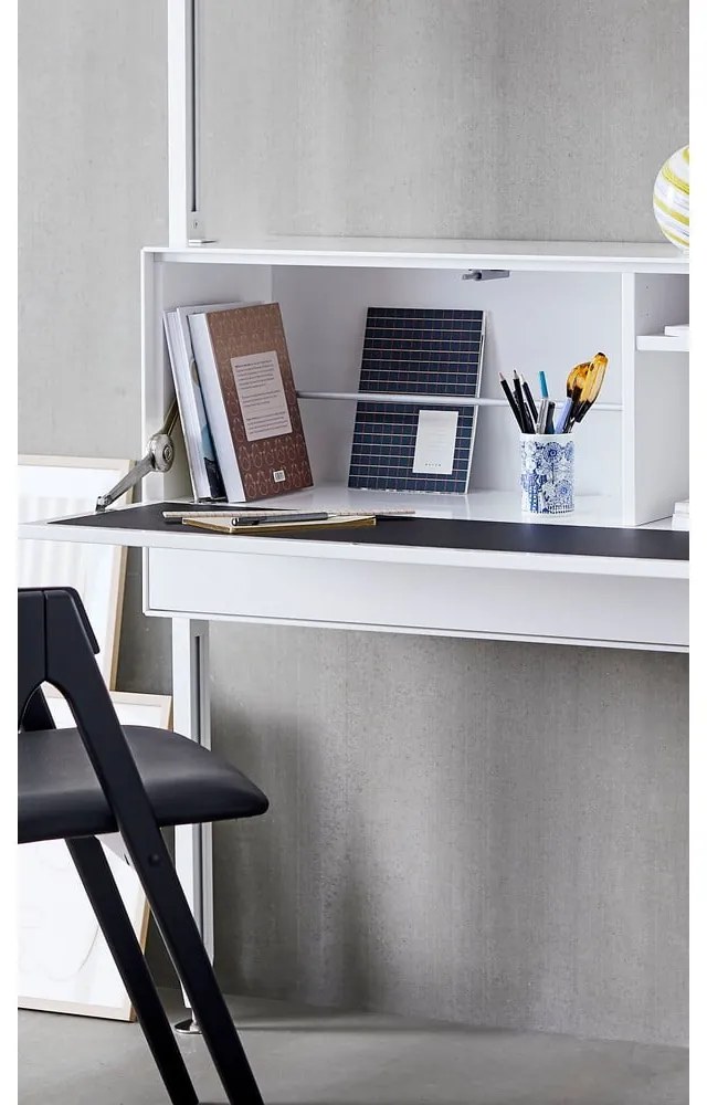 Edge fehér polcrendszer multifunkciós szekrénnyel - Hammel